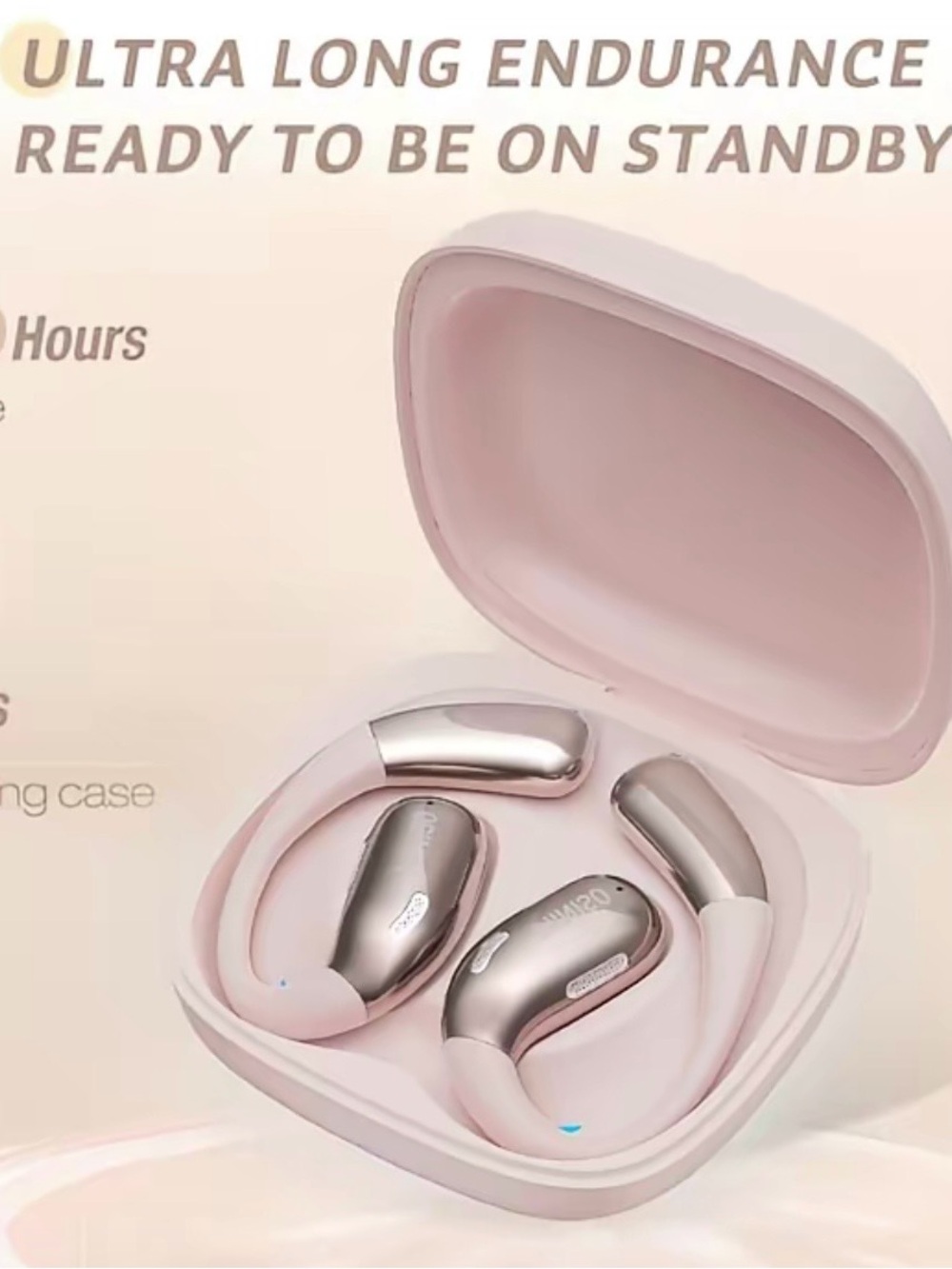 True Wireless Earbuds with Charging Case - Pink Metallic